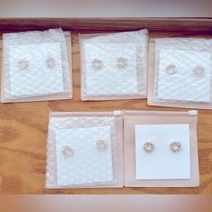 Set of 5 Della Stud Bridesmaid Earrings from Olive & Piper